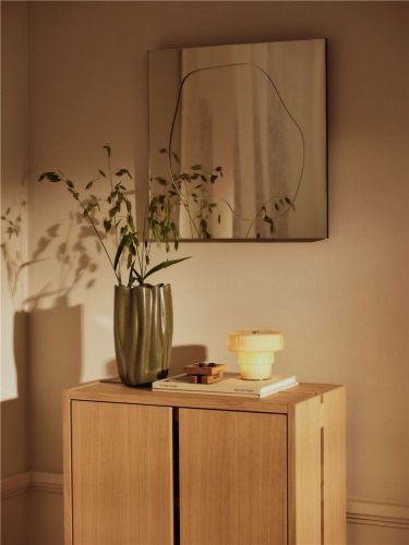 Ferm Living Nium Vase H: 23 - Steingut/Dunkler Salbei