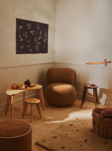 Ferm Living Constellation Textilkarte - Bio-Baumwolle/Dunkelblau