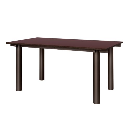 Ferm Living Atura Spisebord 160x90 cm - Dark Chocolate/Burgundy Linoleum
