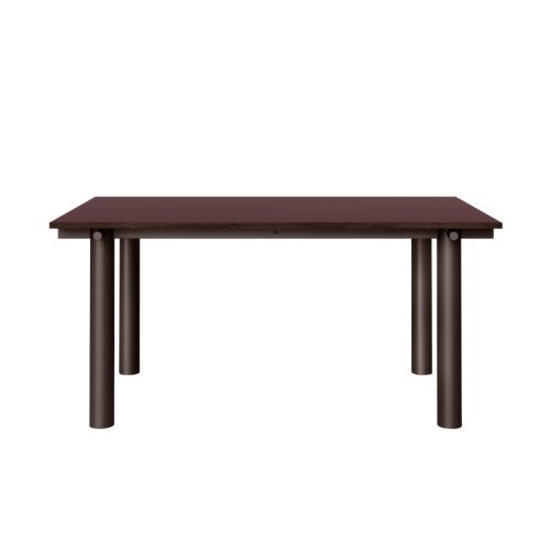 Ferm Living Atura Esstisch 160x90 cm - Dark Chocolate/Burgundy Linoleum