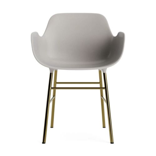 Normann Copenhagen Form Spisebordsstol m. Armlæn - Messing/Warm Grey 