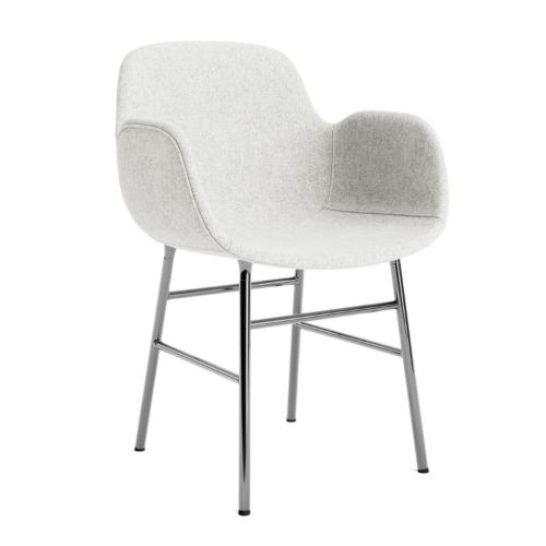 Normann Copenhagen Form Esszimmerstuhl m. Armlehnen - Chrome/Hallingdal 110