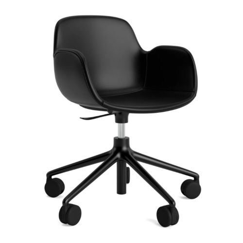 Normann Copenhagen Form Bürostuhl m. Armlehnen - Schwarz Aluminium/Ultra 41599