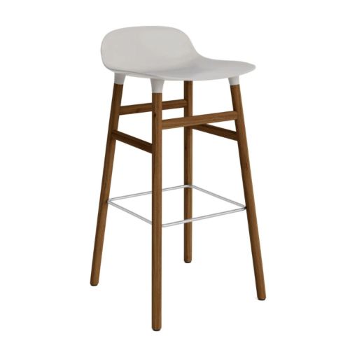 Normann Copenhagen Form Barhocker 75 cm - Walnuss/Warm Grey
