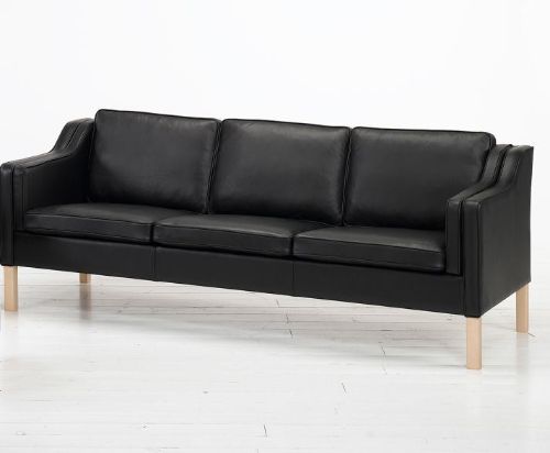 Mogens Hansen MH195 3 Pers Sofa L: 210 cm - Premium Læder / Sort