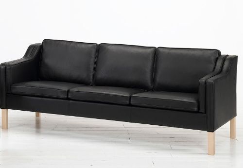 Mogens Hansen MH195 2,5 Pers Sofa L: 179 cm - Premium Læder / Sort