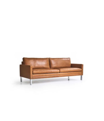 Mogens Hansen MH 376 3 Pers Sofa L: 210 cm - Preston Læder / Cognac