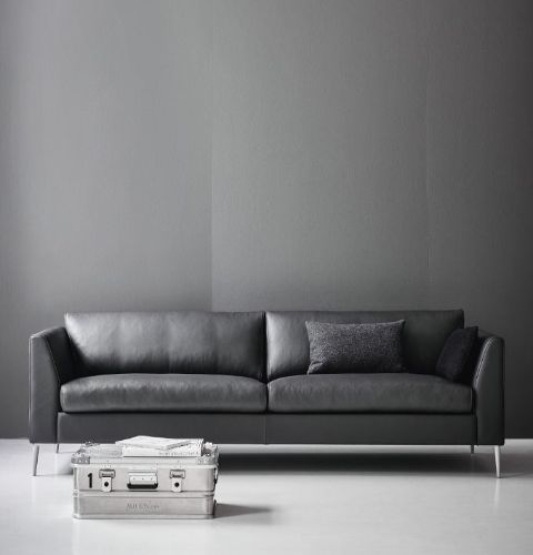 Mogens Hansen MH 272 3-Personen-Sofa L: 222 cm – Premium-Leder / Schwarz