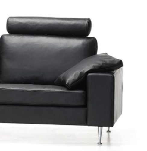 Mogens Hansen Nakkestøtte til MH 221 Sofa L: 60 cm - Premium Læder / Sort
