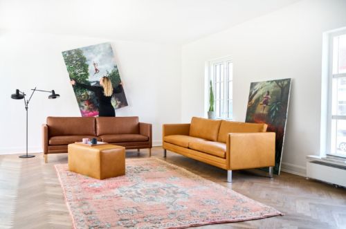Mogens Hansen MH276 3-Personen-Sofa L: 210 cm – Camaro 06 Sattel/Eiche