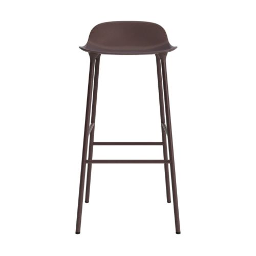 Normann Copenhagen Form Barstol SH: 75 cm. - Stål/Brun