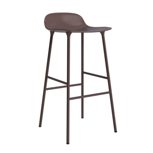 Normann Copenhagen Form Barhocker 75 cm - Stahl/Braun
