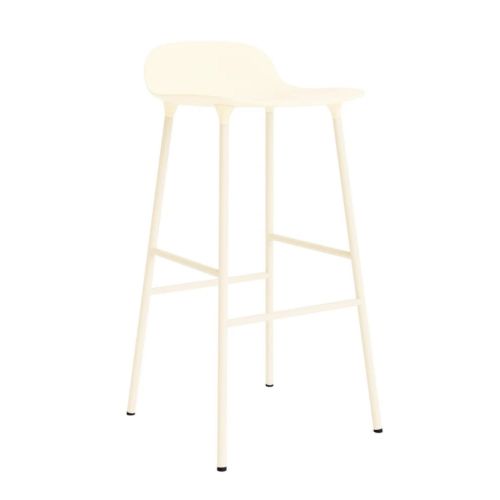 Normann Copenhagen Form Barhocker 75 cm. - Stahl/Cream
