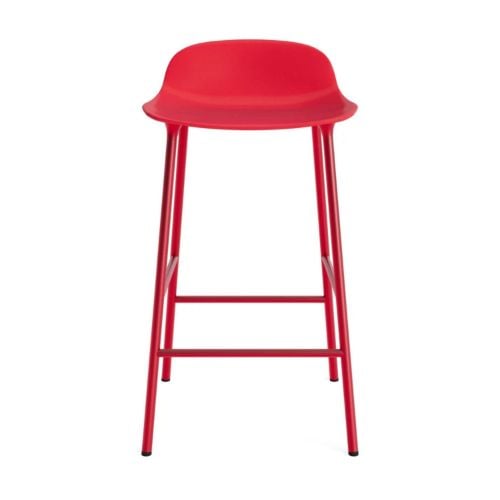 Normann Copenhagen Form Barstol SH: 65 cm. - Pulverlakeret Stål/Bright Red