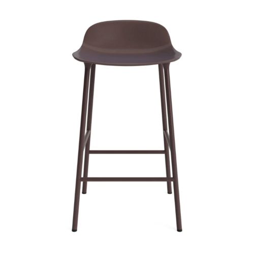 Normann Copenhagen Form Barstol SH: 65 cm - Pulverlakeret Stål/Brun