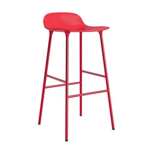 Normann Copenhagen Form Barhocker 75 cm - Stahl Bright Red