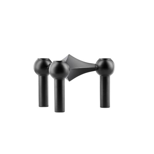 STOFF Nagel Candle Holder H: 6,5 cm - Black