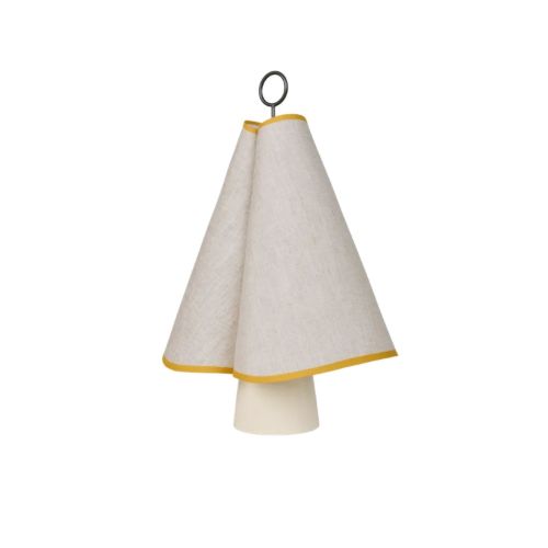 GUBI Hornbæk Kabellose Lampe - Canvas/Poppy Yellow
