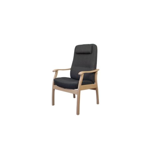 Farstrup 5610 Applaus Sessel SH: 47 cm. - Helle Buche/Medley Grau 60004