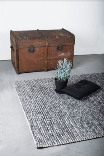 HC Carpets Dublin Handgewebter Teppich 200x290 cm - Dunkelgrau