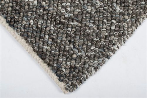 HC Carpets Oxford Handgewebter Teppich 140x200 cm - Dunkelgrau Mix