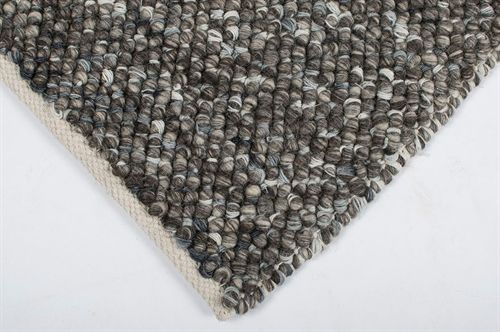 HC Carpets Oxford Handgewebter Teppich 160x230 cm - Dunkelgrau Mix