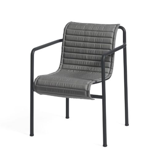 HAY Palissade Esszimmersessel, gestepptes Kissen, 103,5 x 44,5 cm – Anthrazit