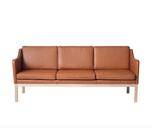FDB Møbler J182 MK46 3 Personers Sofa L: 203 cm - Cognac Læder