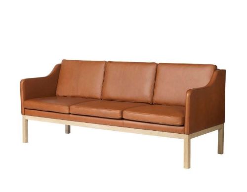FDB Furniture J182 MK46 3-Personen-Sofa L: 203 cm – Cognacfarbenes Leder
