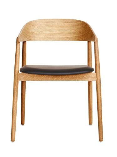 Andersen Furniture AC2 Stol  - Eg Mat Lak/Sort Læder