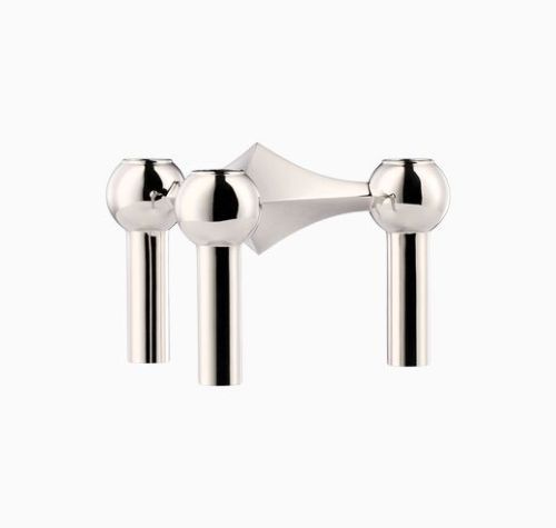 STOFF Nagel Candle Holder H: 6,5 cm - Chrome