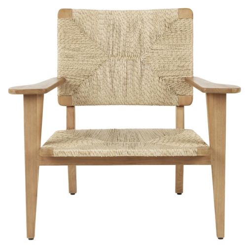 GUBI Gascoin Outdoor F-Chair Lounge SH: 37 cm - Teak/Flet