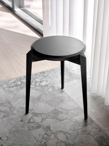 Skovby SM840 Hocker H: 46 cm – Schwarz lackierte Eiche