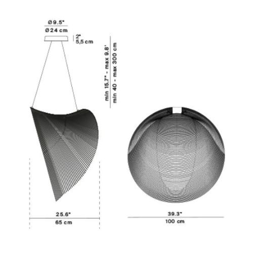 Luceplan Illan Pendelleuchte Ø: 100 cm - Birke