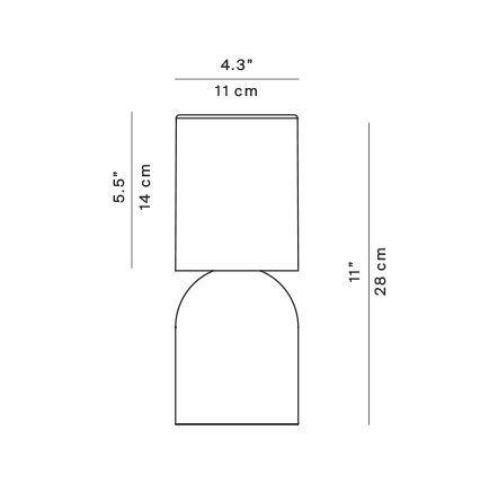 Luceplan Nui Mini Tischleuchte H: 28 cm - Sand