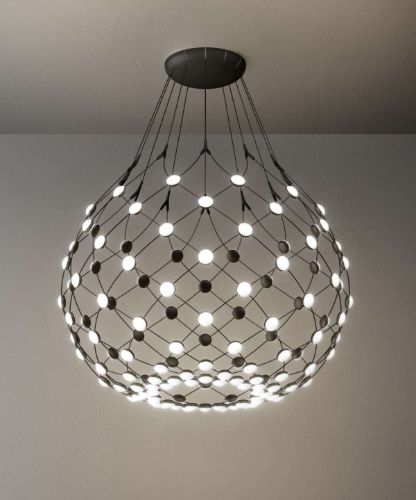 Luceplan Mesh Kronleuchter Ø: 80 cm - Schwarz
