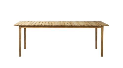 FDB Møbler M2 Sammen Havebord 90x220 cm - Massiv Teak/Natur