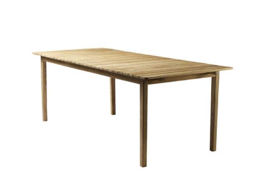 FDB Furniture M2 Sammen Gartentisch 90x220 cm – Massives Teakholz/Natur