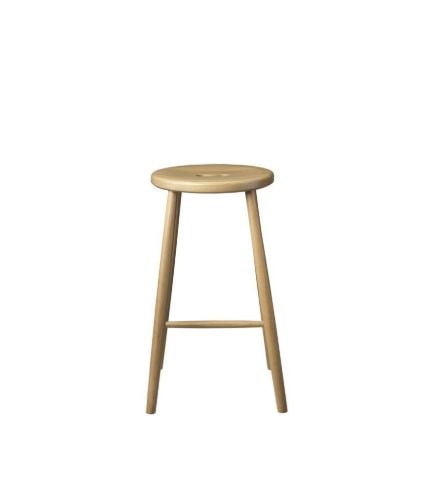 FDB Møbler J27C Counter Barstol Børge Mogensen SH: 65 cm - Eg/Natur