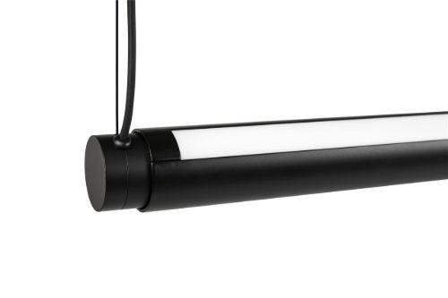 HAY Factor Linear Pendelleuchte Diffus L: 152 cm - Soft Black