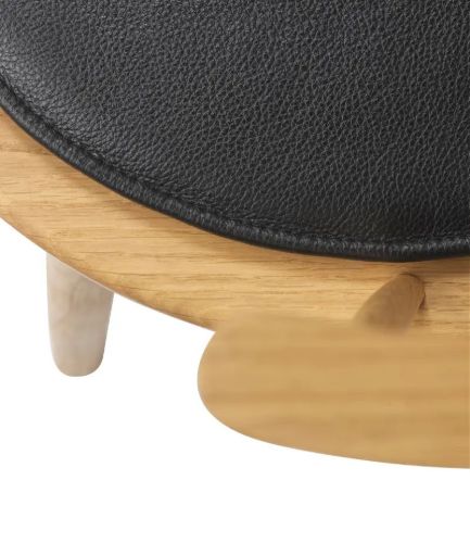 FDB Furniture R5 Nøje Kissen für J18 40x40 cm - Schwarzes Leder