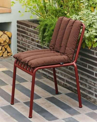 HAY Palissade Stuhl und Sessel, weiches gestepptes Kissen, 40 x 80 cm – Eisenrot
